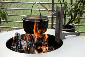 marmite origin plancha plancha à bois met inox damienrais foyer exterieur brasero barbecue acier inox grillade cheminee jardin