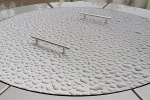 lotus de cuisson brasero plancha ellipsis barbecue grill design braseros firepit openfire cheminée acier jardin extérieur grillade outdoor kitchen damien rais