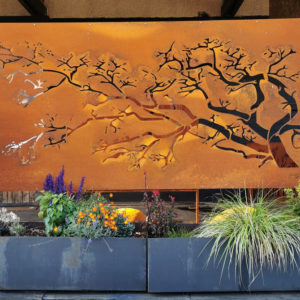 Damien Rais pare-vue en acier arbre