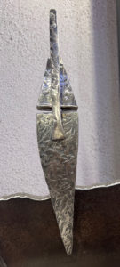 Le gardien sculpture acier accueil Damien Rais 4