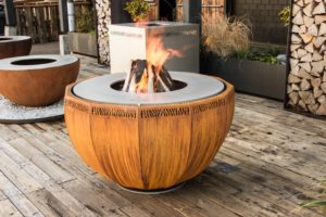lotus de cuisson brasero plancha ellipsis barbecue grill design braseros firepit openfire cheminee acier jardin exterieur grillade outdoor kitchen damien rais 4 1