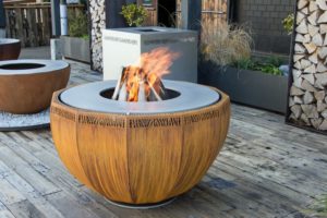 lotus de cuisson brasero plancha ellipsis barbecue grill design braseros firepit openfire cheminee acier jardin exterieur grillade outdoor kitchen damien rais 5 1