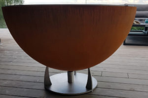 pied tridents origin plancha plancha a bois met inox damienrais foyer exterieur brasero barbecue acier inox grillade cheminee jardin