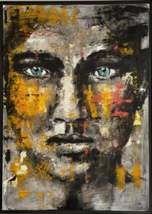 La route Acryl et huile 100140 cm Damien Rais