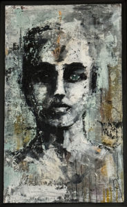 Linconnu Acryl et huile 5083 cm Damien Rais