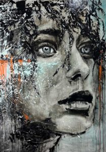Attente-Acryl et huile-100:140 cm-Damien Rais