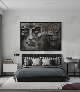 Les voix Acryl et huile 130x180 cm Damien Rais 3c