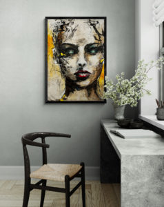 Self Music Acryl et huile Damien Rais 3c