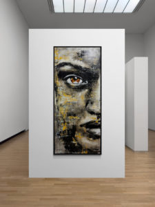 Tempete Acryl et huile 80x180 cm Damien Rais 3c