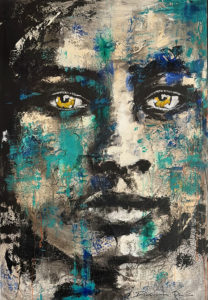Verity Acryl et huile 80x130 cm Damien Rais 1c
