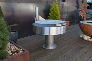 a grill on a deck