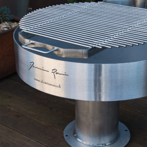 a grill on a deck