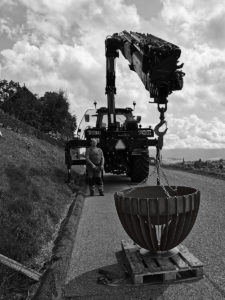 Livraison d'un brasero Damien Rais