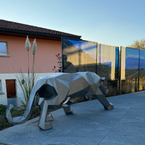 Damien_Rais_sculpture_acier_inox_Panthère_3