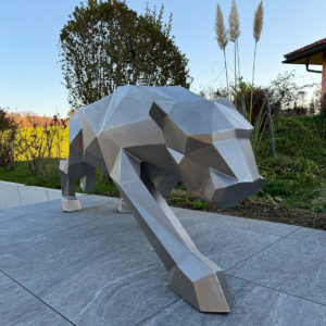 Damien_Rais_sculpture_acier_inox_Panthère_2