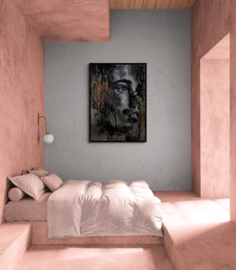 Rémanence -Acryl et huile-100/140 cm-Damien Rais-1