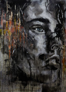 Rémanence -Acryl et huile-100/140 cm-Damien Rais