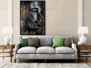 Rémanence -Acryl et huile-100/140 cm-Damien Rais-2